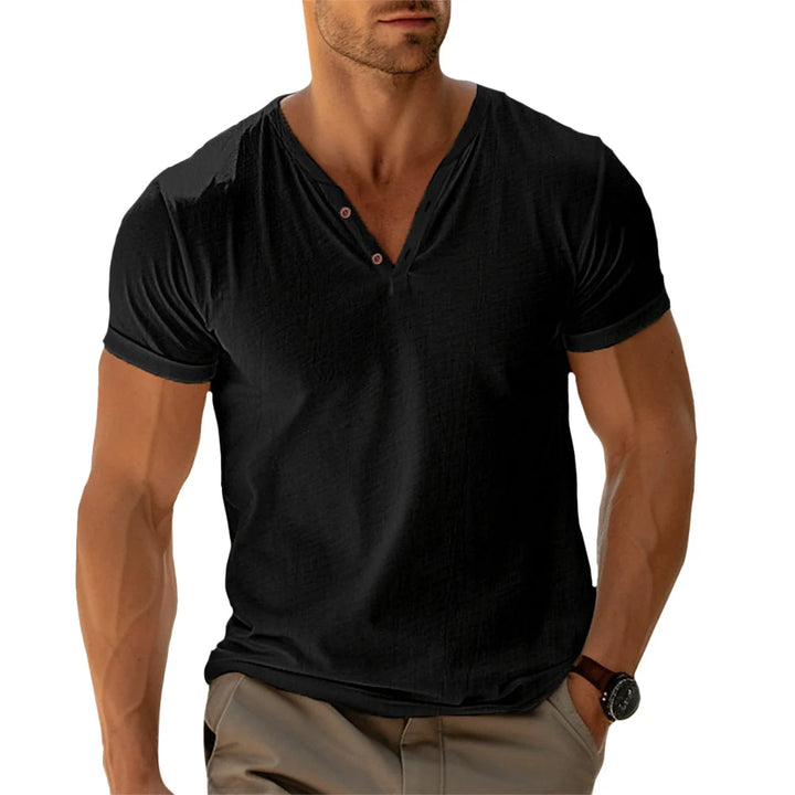 Camisa Henley - Corte Ajustado Flexível