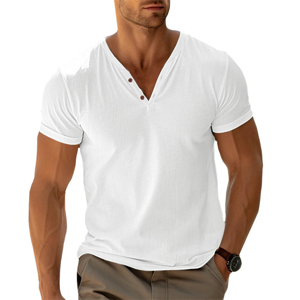 Camisa Henley - Corte Ajustado Flexível