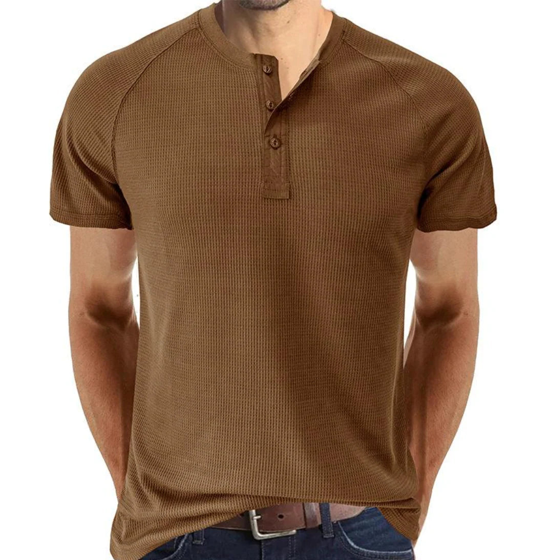 Camisa Henley - Abertura de Botones