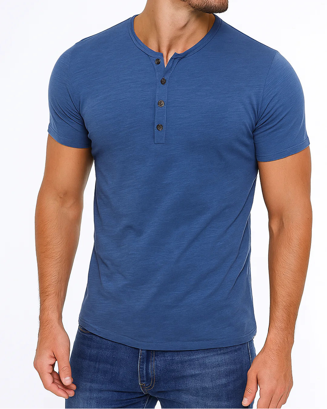 Camisa Henley - Cuello con Botones