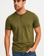 Camisa Henley - Cuello con Botones