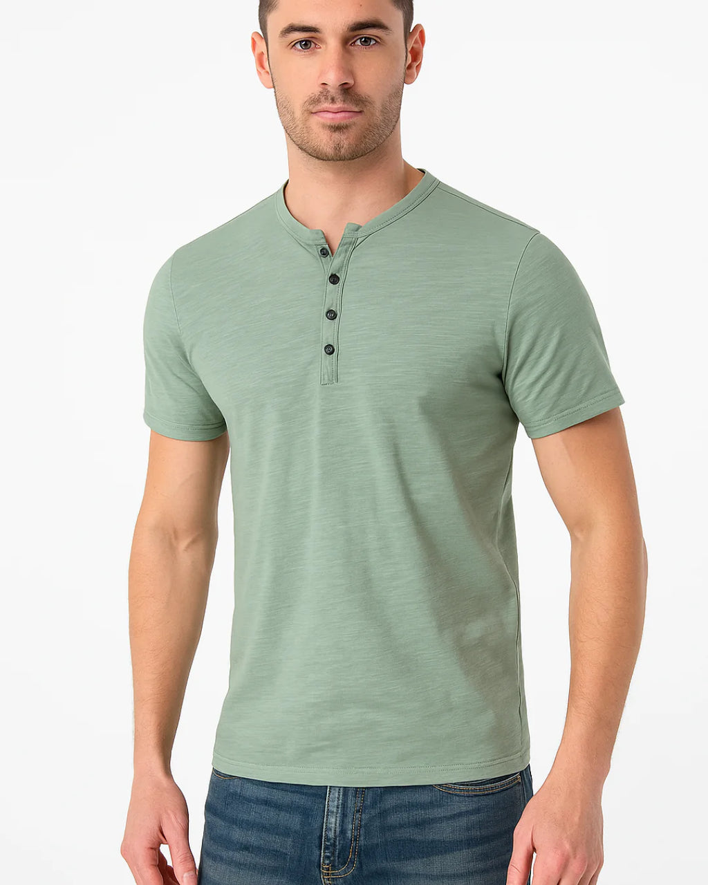 Camisa Henley - Cuello con Botones