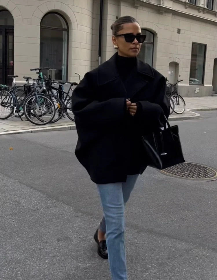 Lainey | Elegant and Comfortable Oversized Wool Coat for Winter