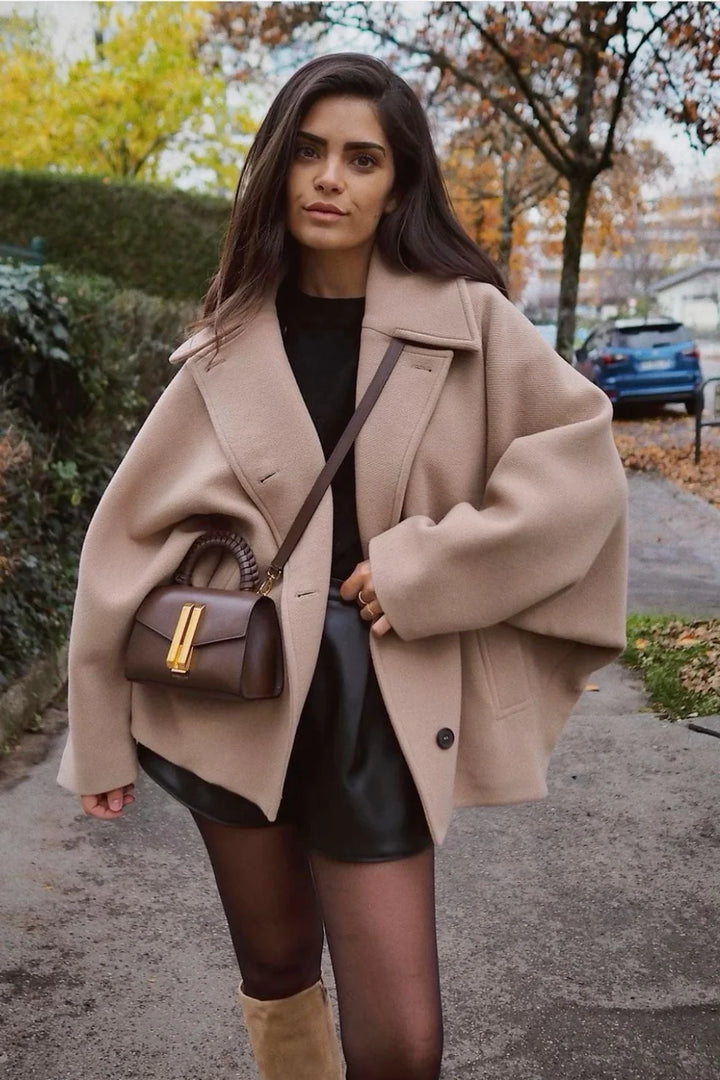 Lainey | Elegant and Comfortable Oversized Wool Coat for Winter
