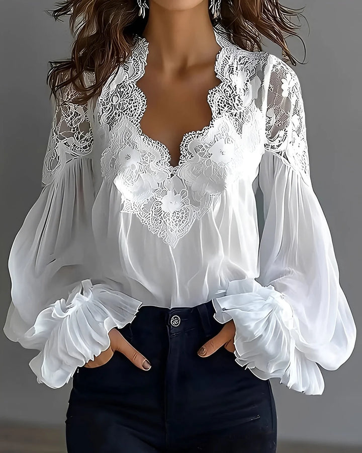 Kim - Blusa Estilosa Con Escote En V