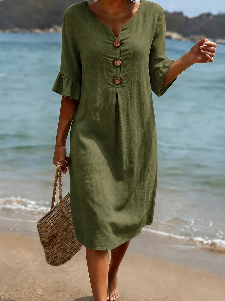 Débora | Vestido Estiloso Con Mangas De Volantes