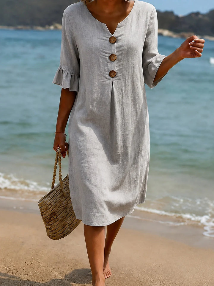 Débora | Vestido Estiloso Con Mangas De Volantes