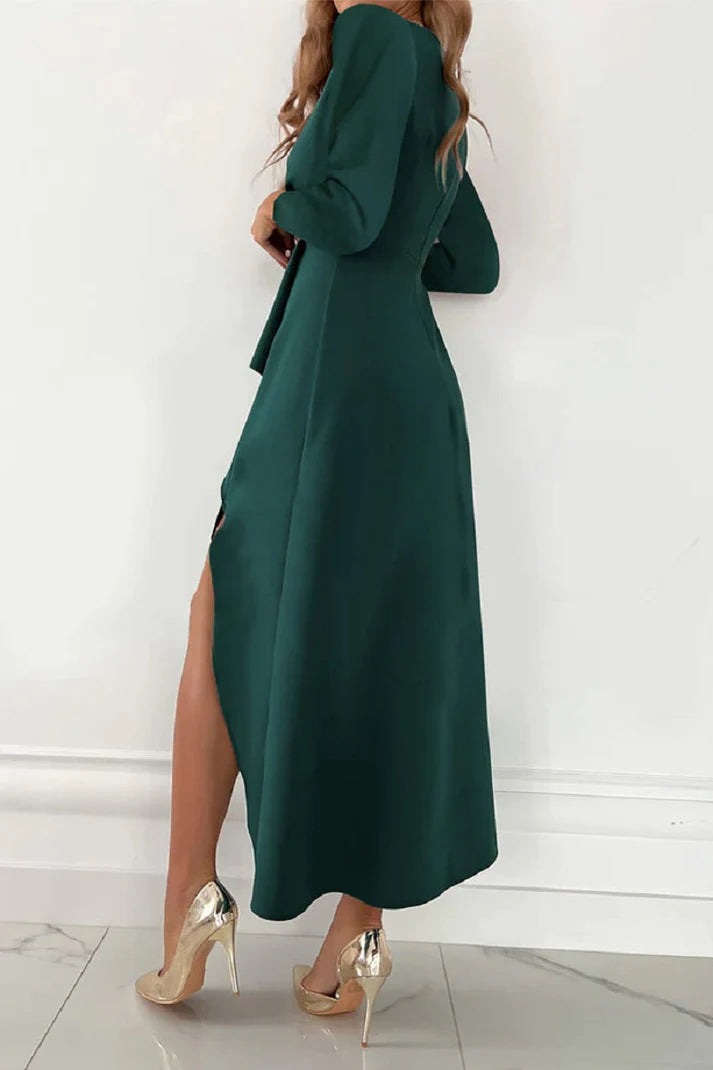 Cereza | Vestido Plisado Monocromático Para Ocasiones Especiales