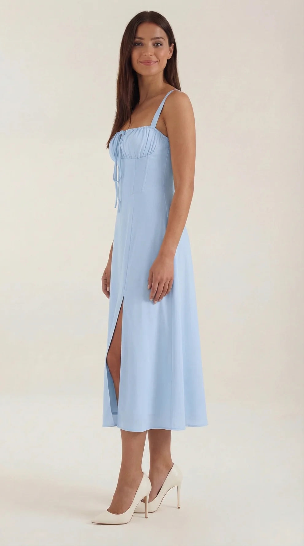 Jade | Vestido Midi Floral Elegante En Línea A