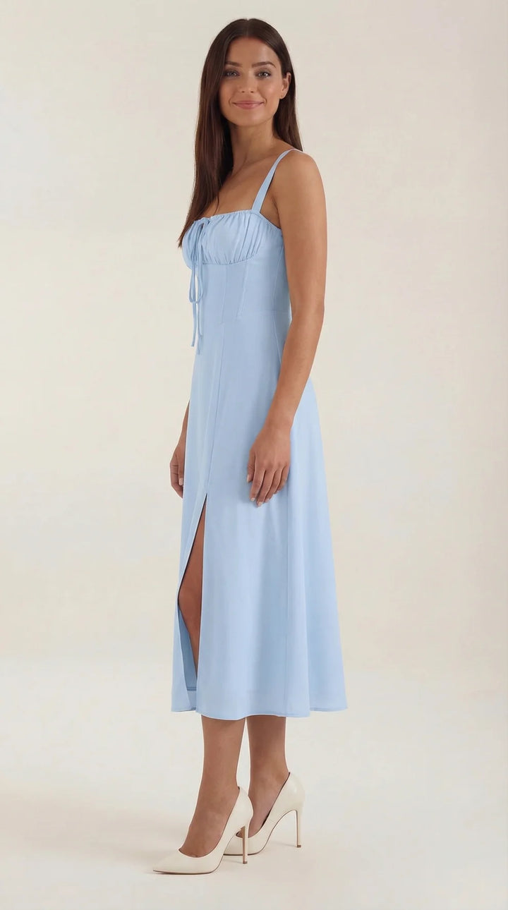 Jade | Vestido Midi Floral Elegante En Línea A