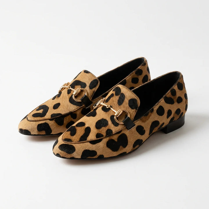 Leona | Mule Leopardo Com Corrente Mulher Chique