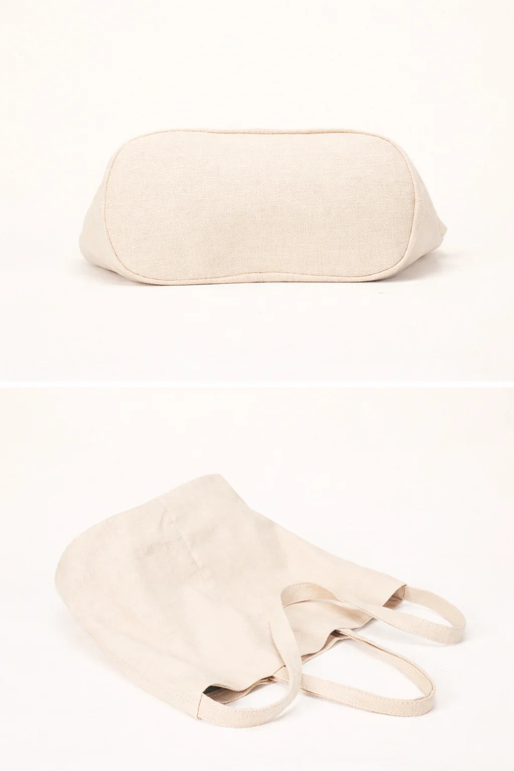 Bolso Tote Grande De Lona De Ramio Ligero Y Natural