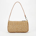 Luna | Bolso Baguette Mujer Con Rafia Trenzada Y Asa de Piel | Veraniego