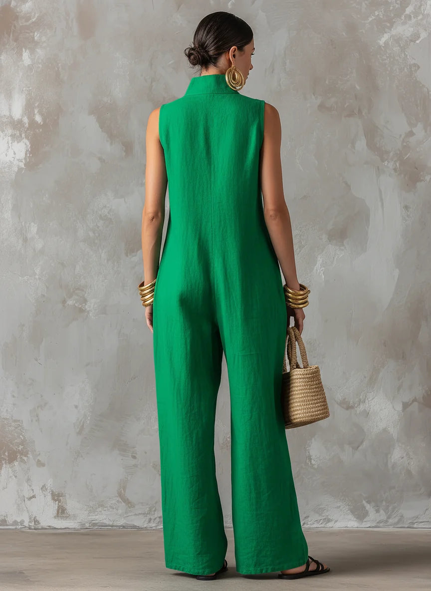 Sveva | High-Neck Flowy Jumpsuit
