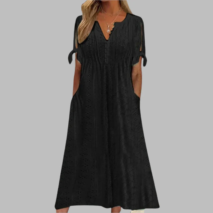 Vestido boho de verão feminino – leve e fluído para praia, férias e dia a dia