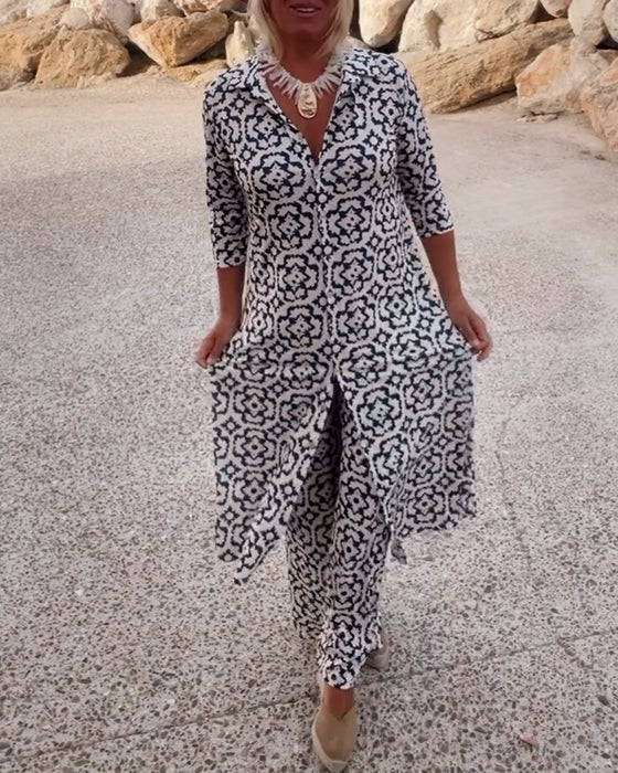 Bruna | Conjunto Estampado Con Botones