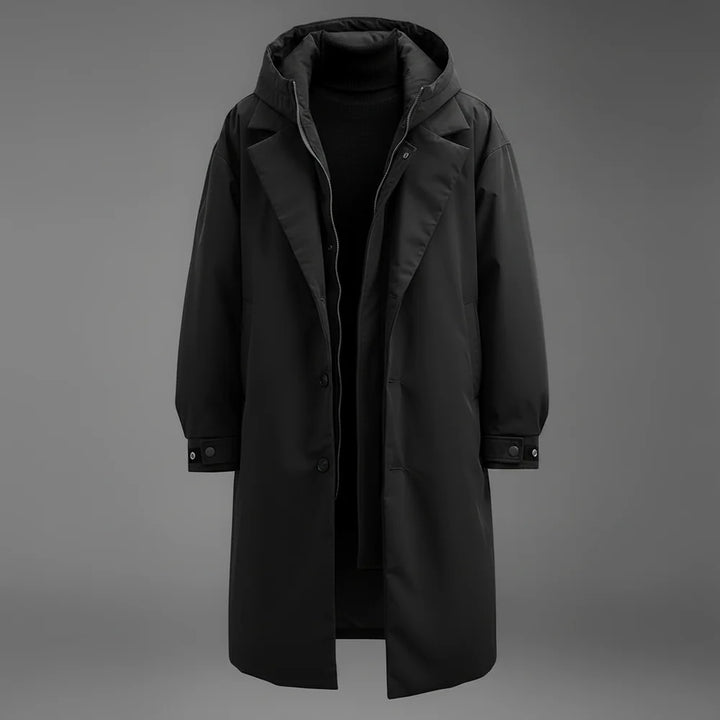 Sobretodo Impermeable Con Capucha Para Hombre – Capa Larga Para Ciudad Y Viajes