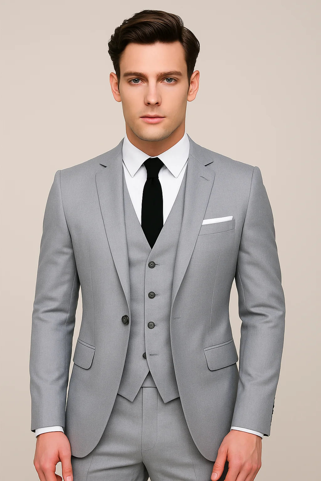 Sebastian | Traje De Tres Piezas Para Hombre Con Botones