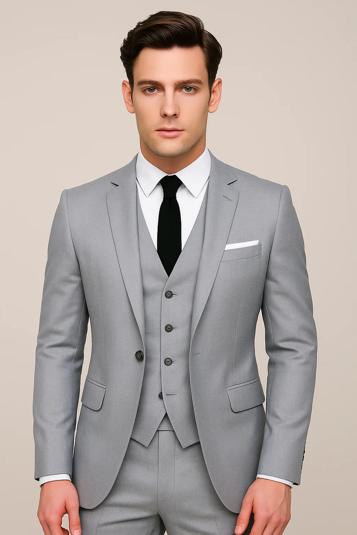 Sebastian | Traje De Tres Piezas Para Hombre Con Botones