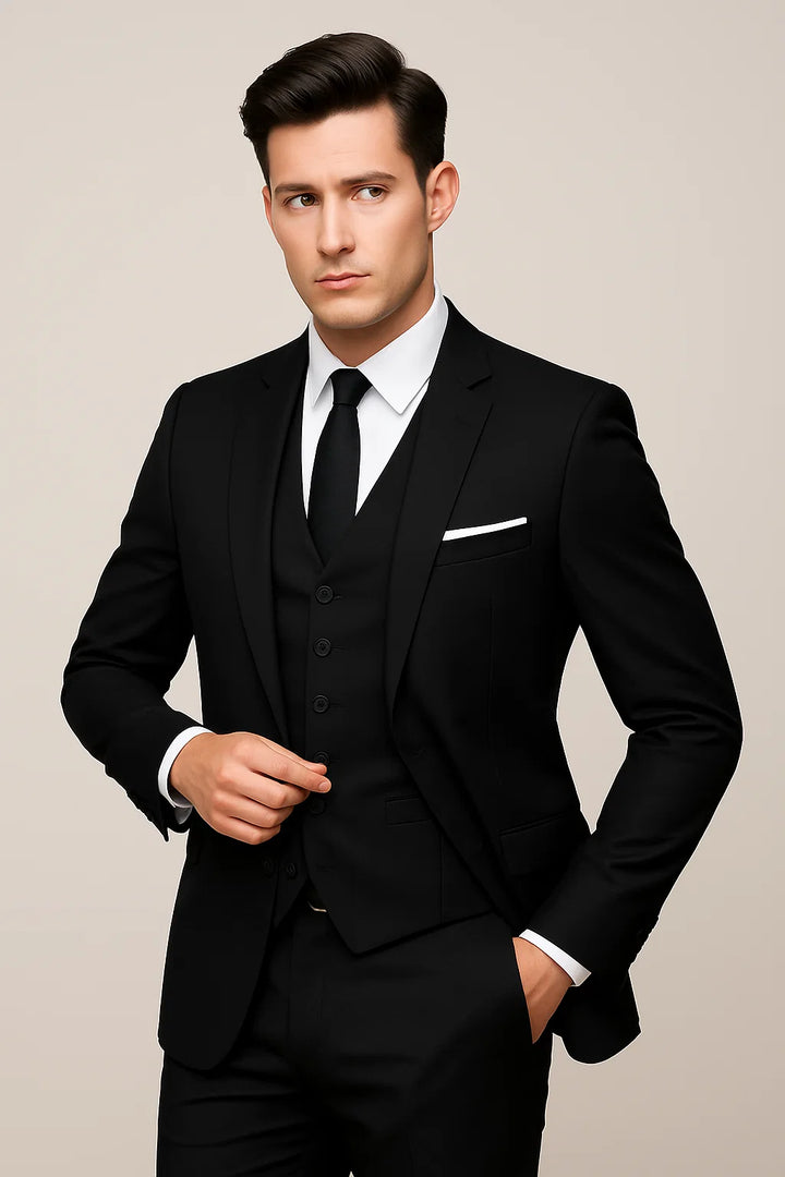 Sebastian | Traje De Tres Piezas Para Hombre Con Botones