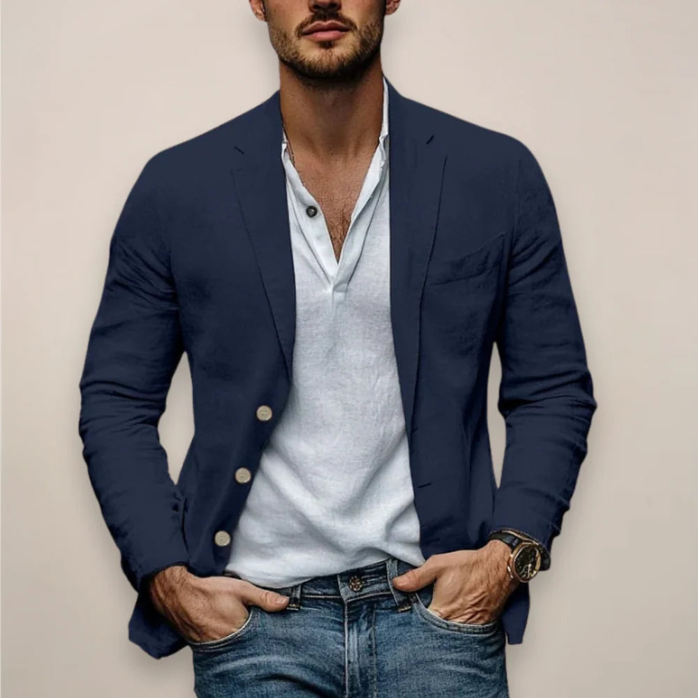 Sérgio | Casaco Smart Casual Para Hombre, Blazer Slim Ligero Para Días Y Noches De Verano