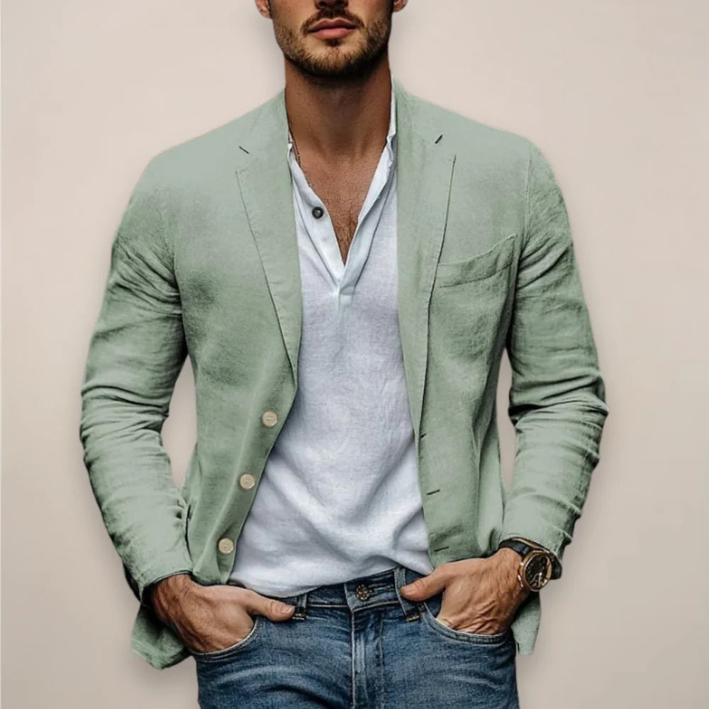 Sérgio | Casaco Smart Casual Para Hombre, Blazer Slim Ligero Para Días Y Noches De Verano