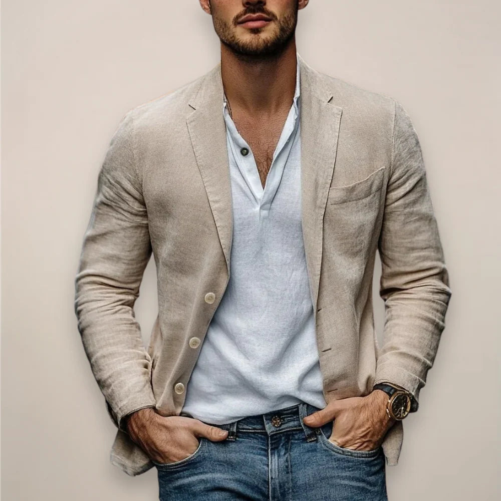 Sérgio | Casaco Smart Casual Para Hombre, Blazer Slim Ligero Para Días Y Noches De Verano