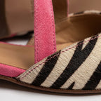 Mireia | Bailarinas Zebra Tiras Cruzadas Punta Afilada Mujer