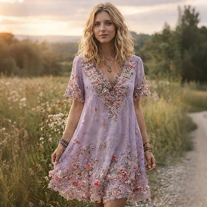 Vestido Floral Estampado Boho