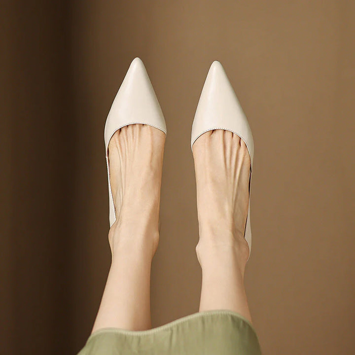 Ceyra | Sapatos de Salto Baixo em Pele Genuína