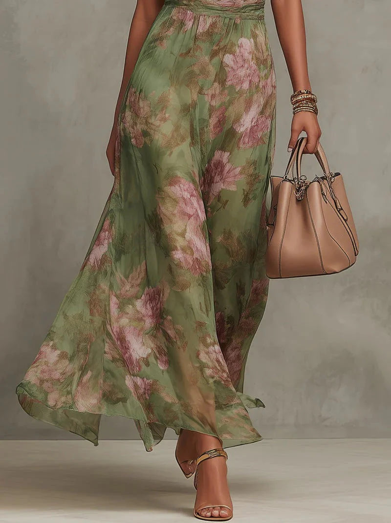 Ana - vestido maxi plisado