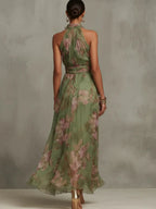 Ana - vestido maxi plisado