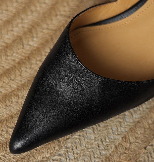 Ceyra | Tacones Bajos de Cuero Genuino