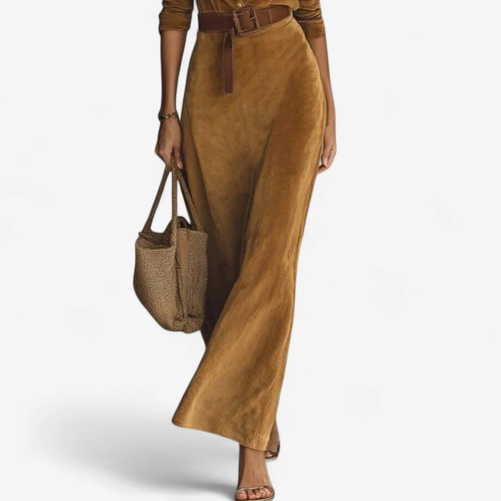 Emmanuella™ | Vestido Maxi Minimalista De Satén