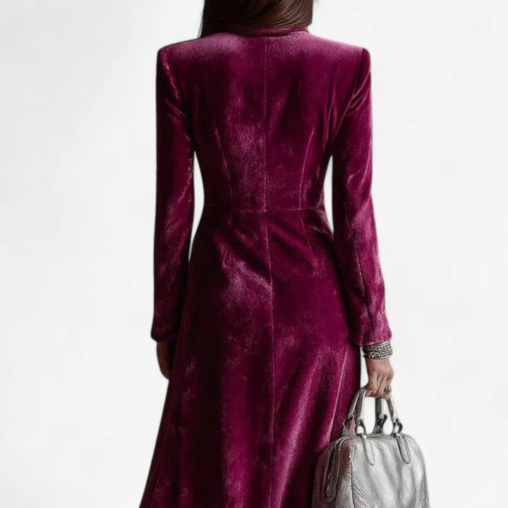 Virginie™ | Vestido Cruzado De Terciopelo