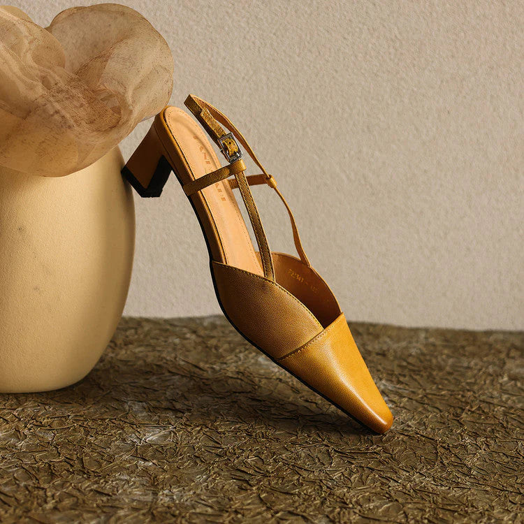 Serena | tacones slingback de piel