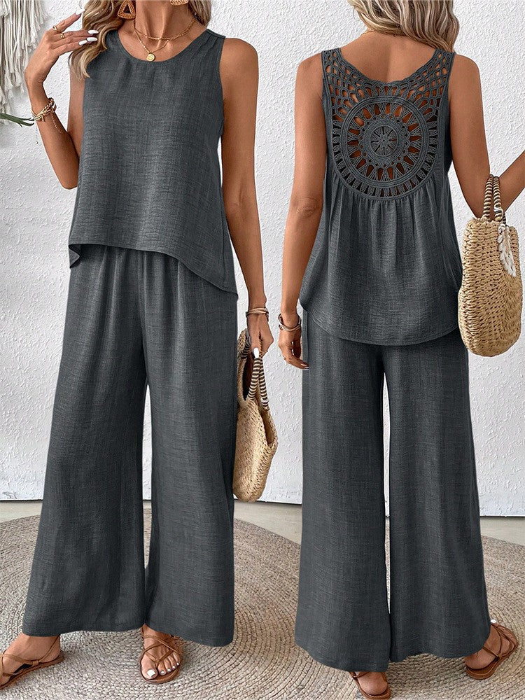 Marina™ | Conjunto Fluido De Verão Com Detalhe Elegante