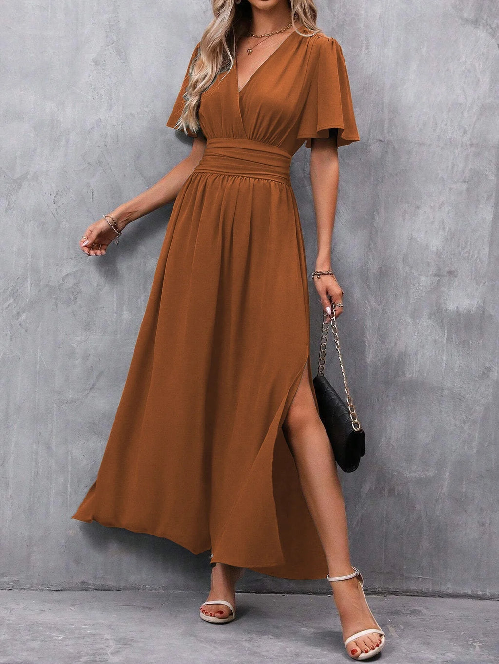 Eterna - vestido maxi elegante negro