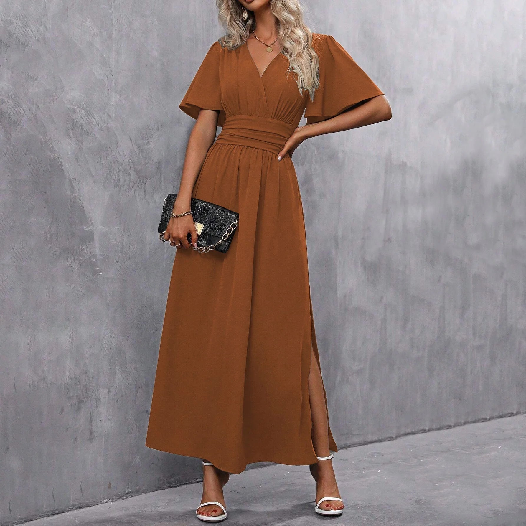 Eterna - vestido maxi elegante negro