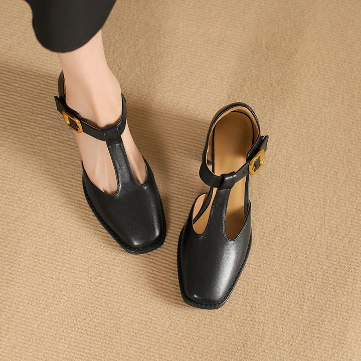 Marcele - Sapatos de Couro T-strap