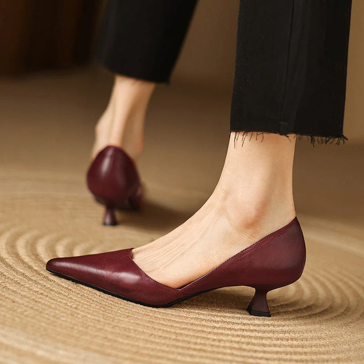 Ceyra | Sapatos de Salto Baixo em Pele Genuína