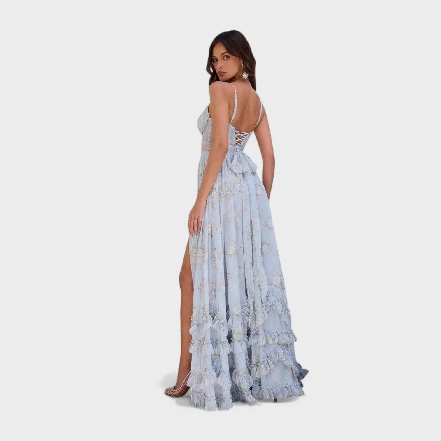 Florência - vestido largo bohemio con abertura