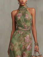 Ana - vestido maxi plisado