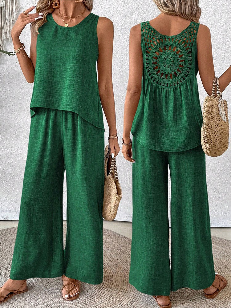 Marina™ | Conjunto Fluido De Verão Com Detalhe Elegante