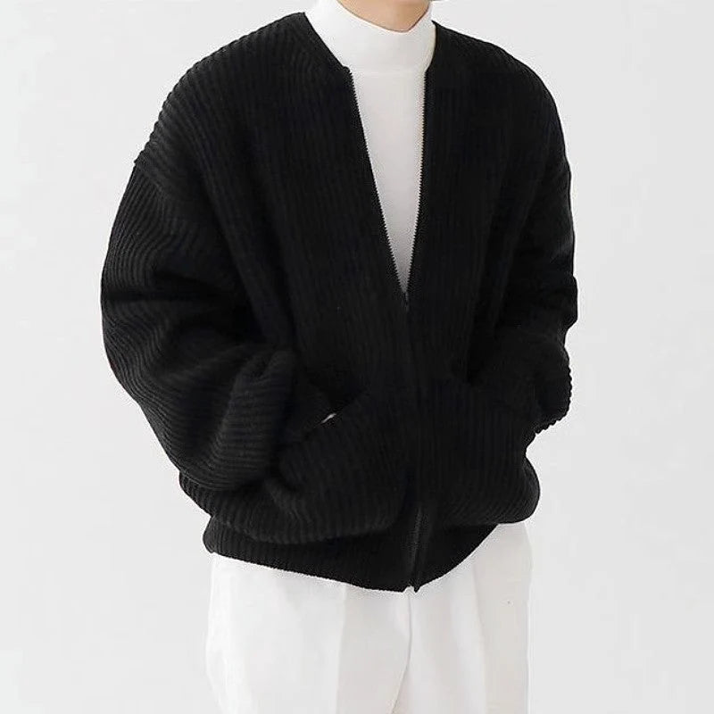 Seth - Sudadera Masculina De Punto Fino Con Cremallera