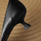 Ceyra | Tacones Bajos de Cuero Genuino