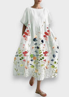 LILIANA - VESTIDO LARGO CASUAL FLORAL