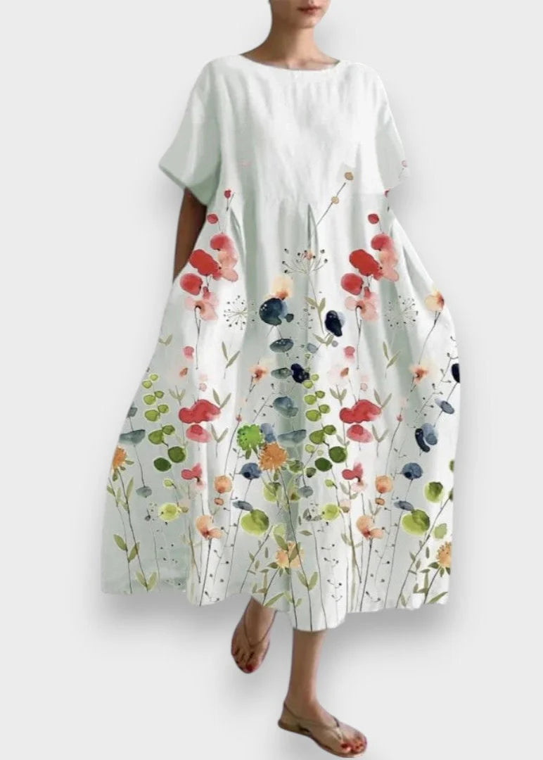 LILIANA - VESTIDO LARGO CASUAL FLORAL