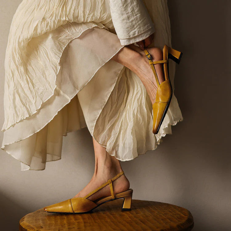 Serena | tacones slingback de piel
