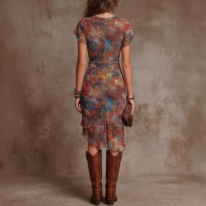 Elvira | Vestido Midi Elegante Com Decote Em V